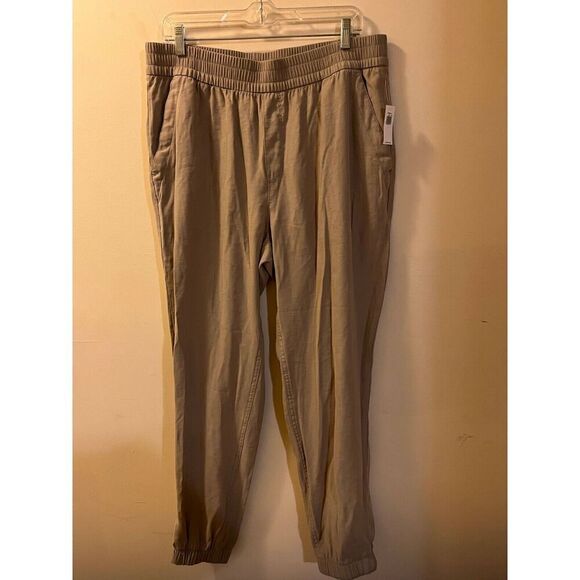 Old Navy Jogger Pant Women's L Brown Elastic Waistband Slash Pocket NWT - Picture 1 of 6